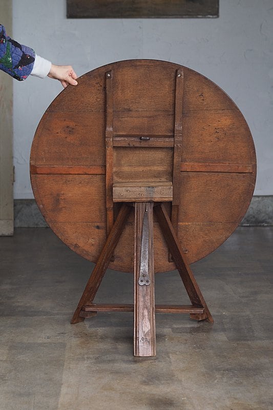 オークの丸テーブル-antique oak tilt top table | アンティーク オークの丸テーブル-antique oak tilt top table | アンティーク