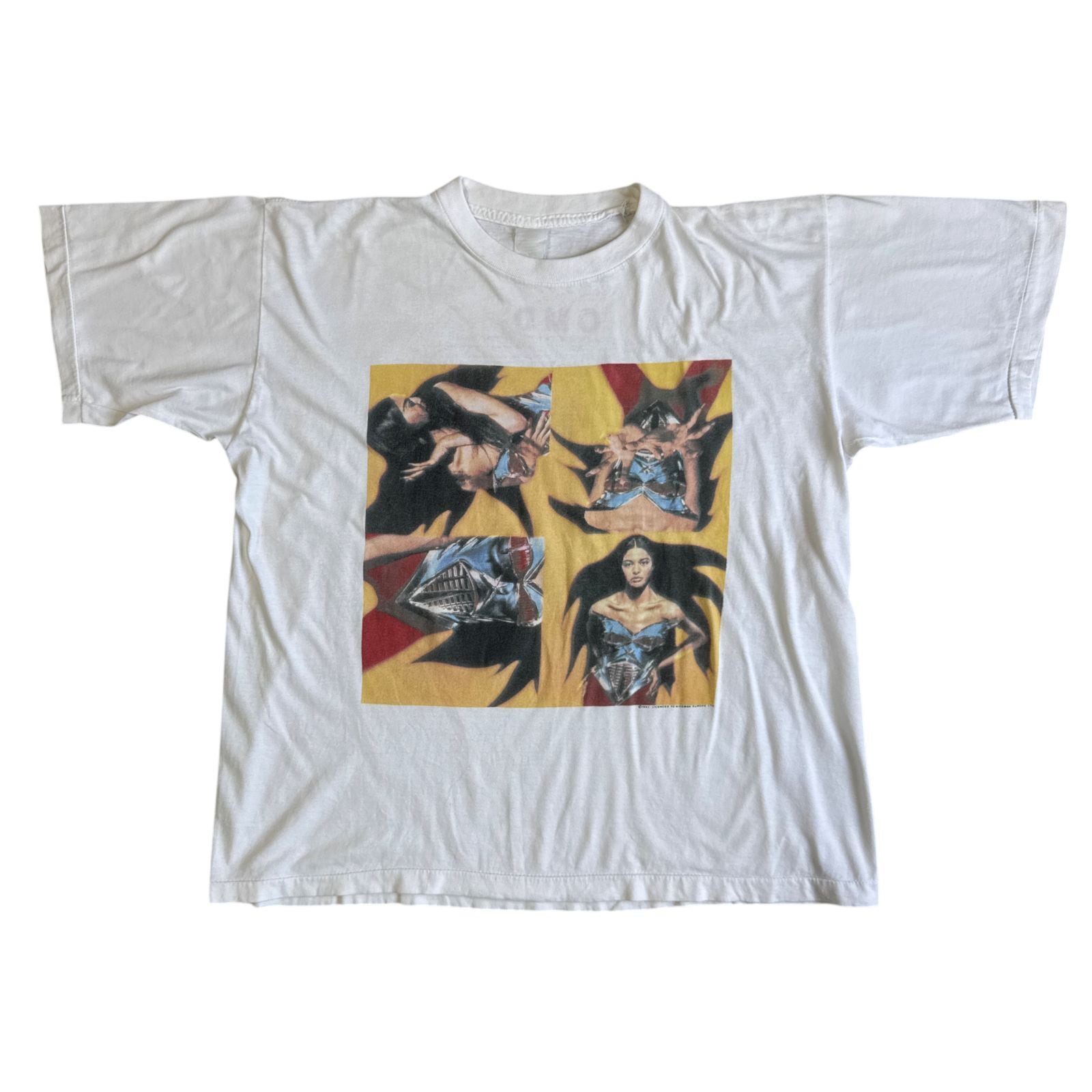 00s - 90s old stussy フラワースカル Tシャツ Lサイズ USA製 銀タグ