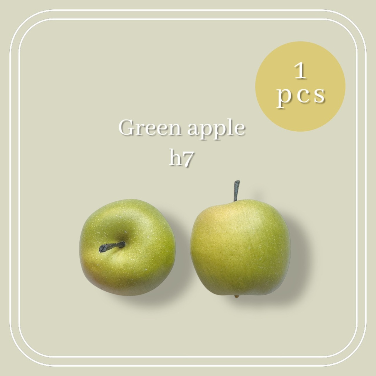 "即納"Green apple h7:グリーンアップル リンゴ 林檎 造花 フェイク フルーツ 飾り 撮影小物