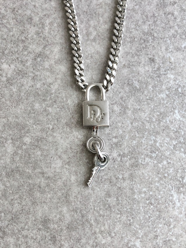Christian Dior クリスチャン ディオール ネックレス シルバー カデナ vintage ヴィンテージ オールド 4p6ati