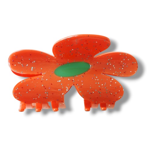 Flora Solo Clip / Orange glitter