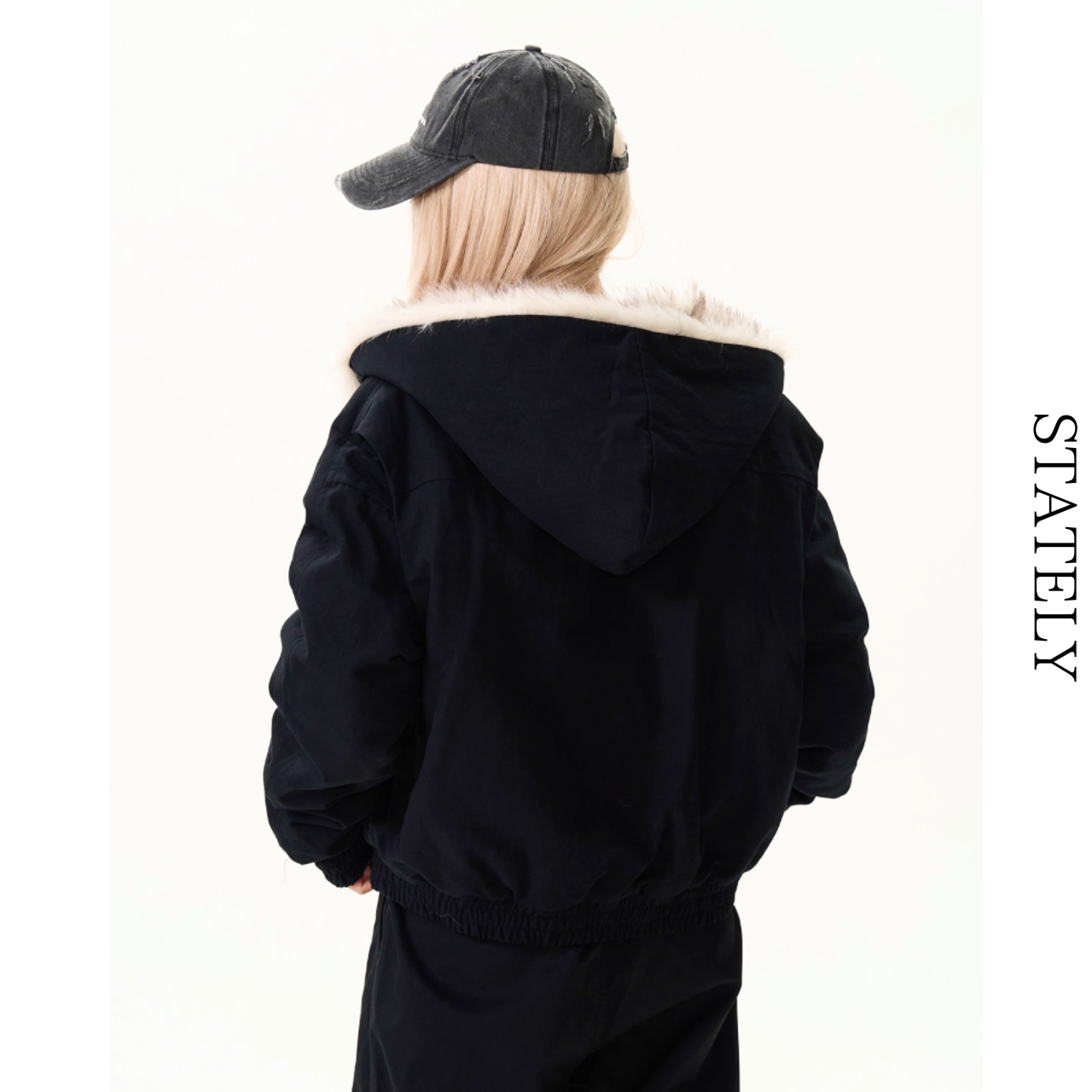 Unisex Faux Fur Hooded Blouson/2color_O26・画像3