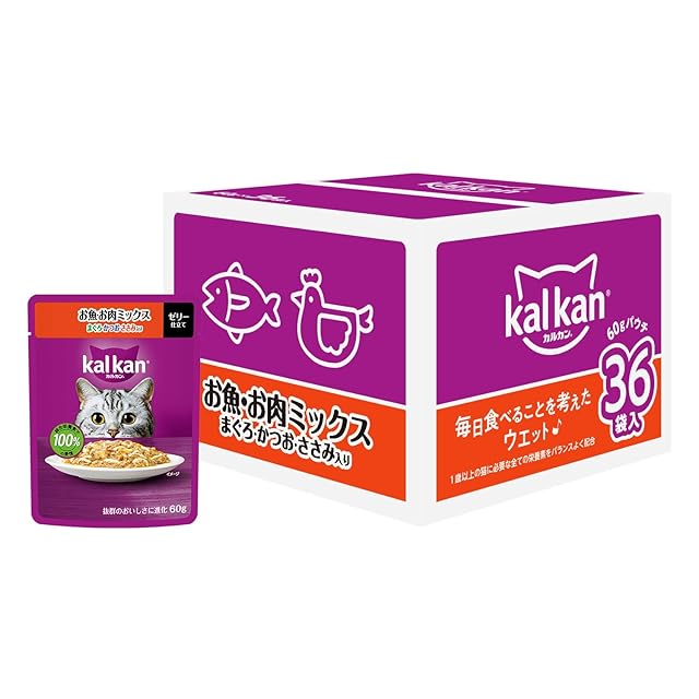 カルカン パウチ 15歳から 60g×36袋 まぐろ シニア 高齢期 ウェット