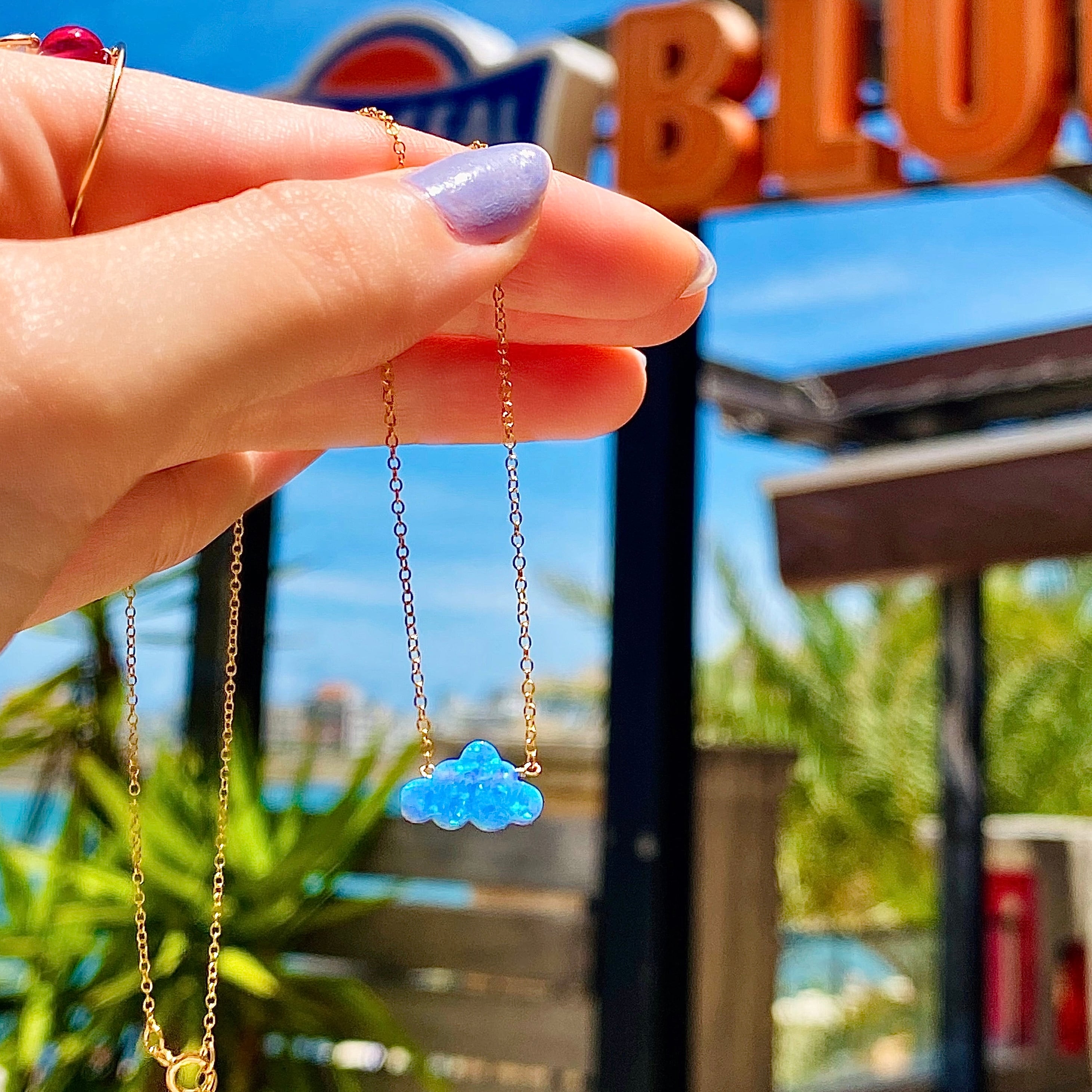 雲オパールネックレス ゴールド（14KGF） | Bubble Gem⌇天然石