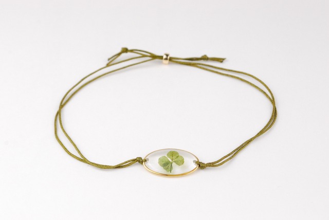 カレドトレフル K14 OVAL FLAMED BRACELET kakiカーキグリーン（CA143.128KA）