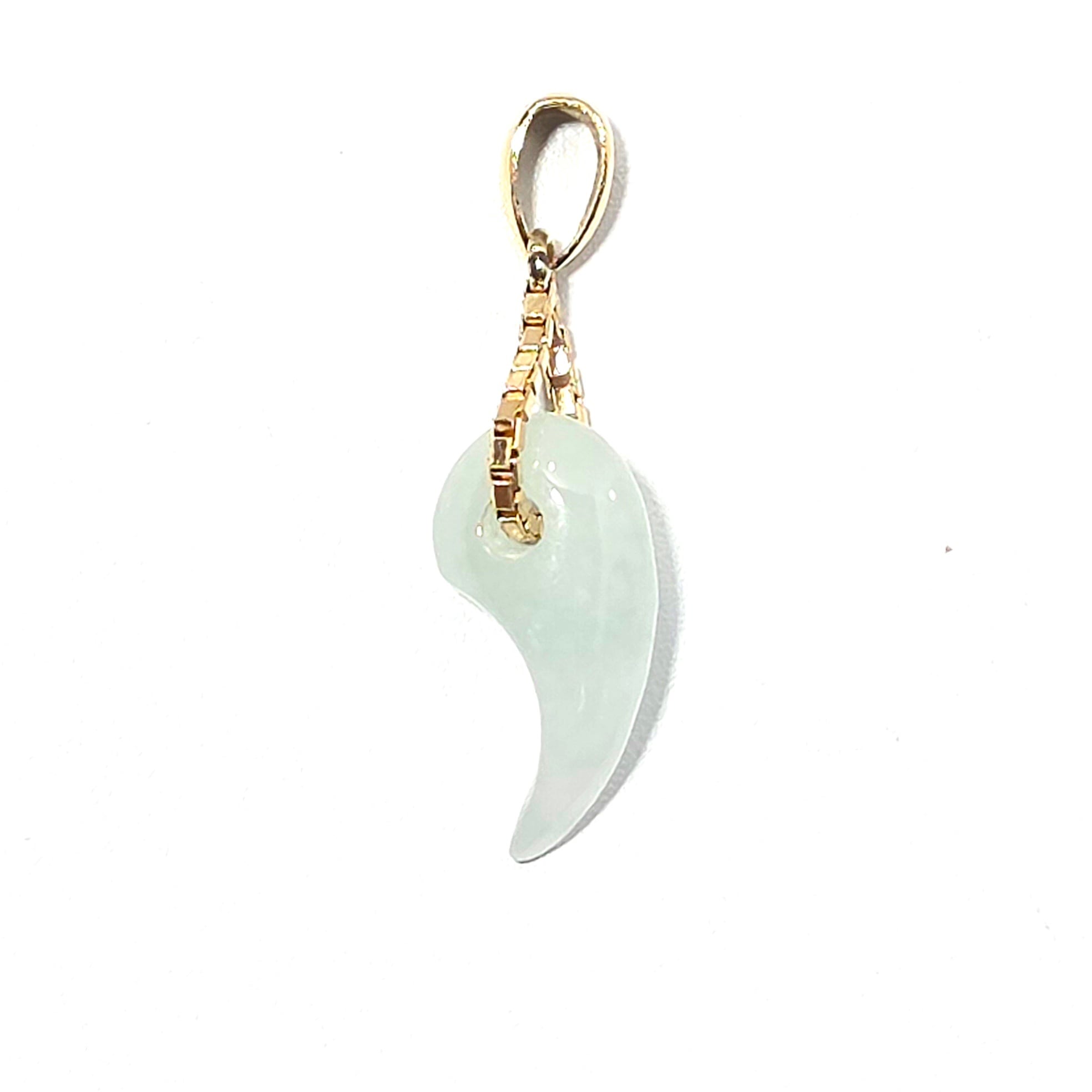 18K 糸魚川翡翠ペンダントトップ:金具（18K)付き BPT0488 | 糸魚川翡翠