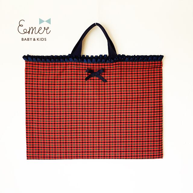 チェック柄(赤) レッスンバック | Pay ID