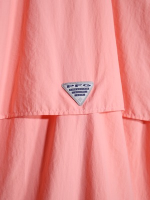 "Columbia" pink PFG fishing design s/s shirt