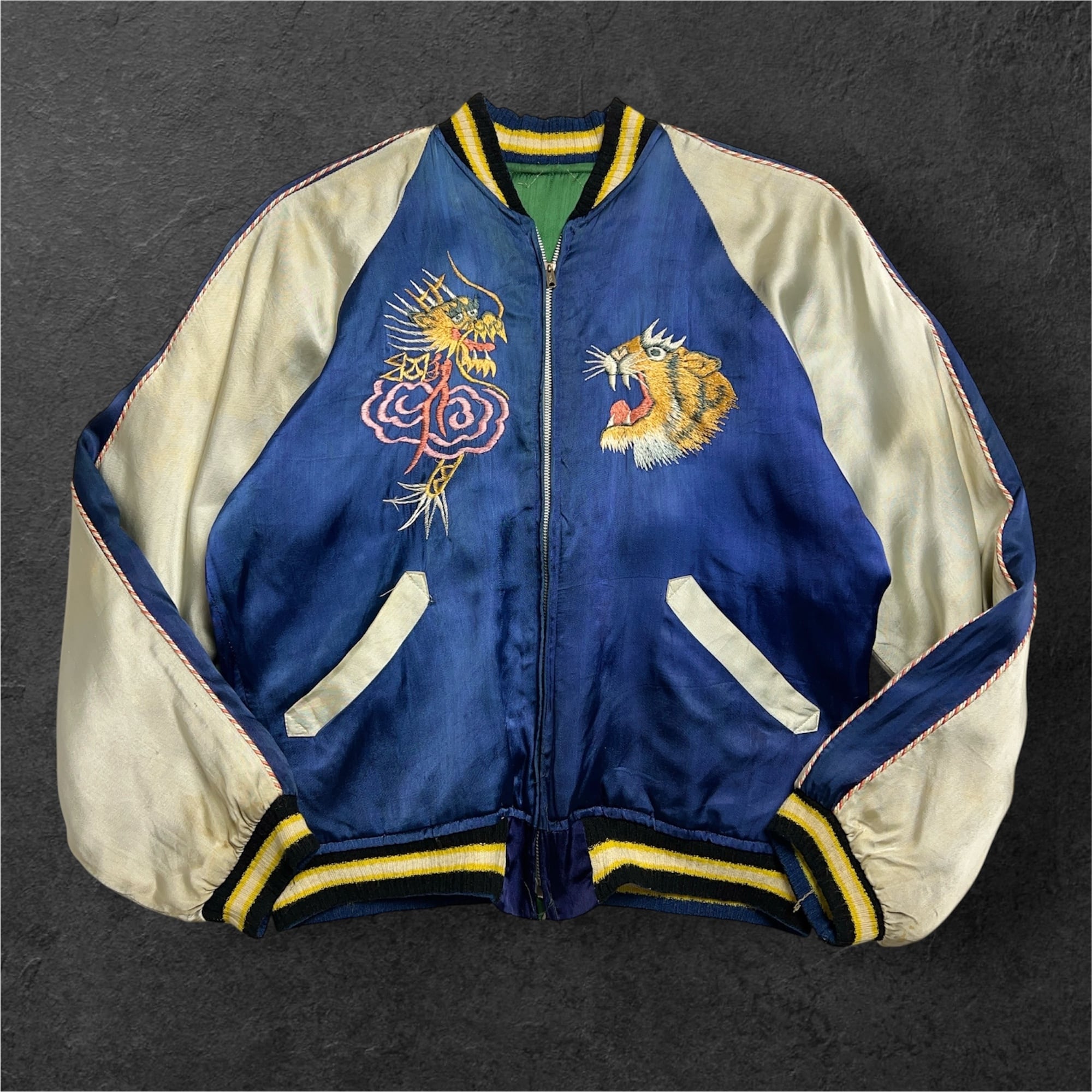 1950's SUKAJAN Souvenir Jacket 50年代 スカジャン 虎 鷲 鷹 龍