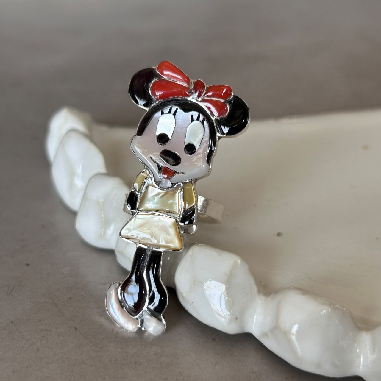 ズニ族 DON DEWA作 インレイキャラクターリング | Lucy vintage silver