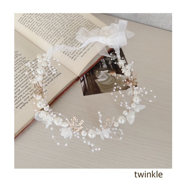 即納pearl flower accessory