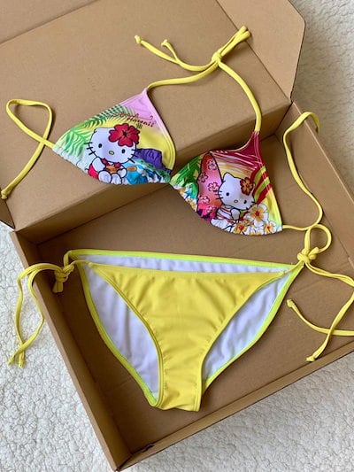 新作 人気 水着 レディース ビキニ キティちゃん 可愛い 3点セット