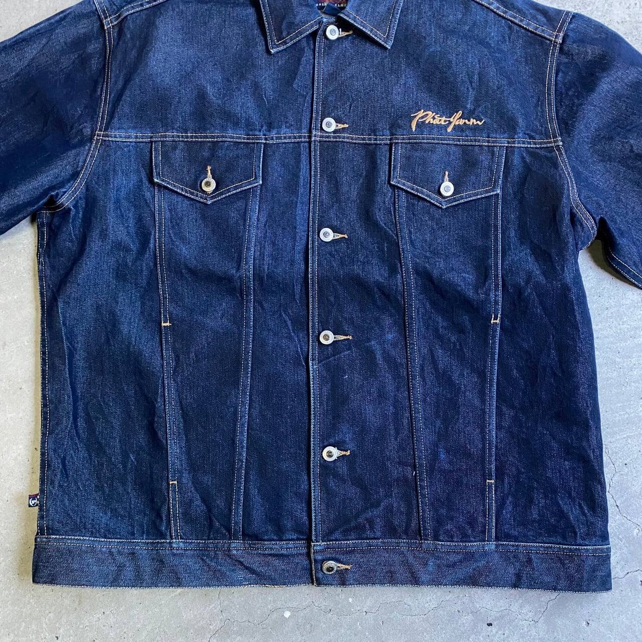 ビッグサイズ 00年代 PHAT FARM ファットファーム デニムジャケット メンズ2XL相当 古着 00s ビンテージ ヴィンテージ 濃紺  大きいサイズ【デニムジャケット】【SS2201-30】 | cave 古着屋【公式】古着通販サイト