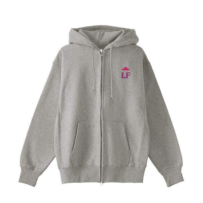 刺繍】グレージップ付きパーカー×黒ハイマーク | Pay ID