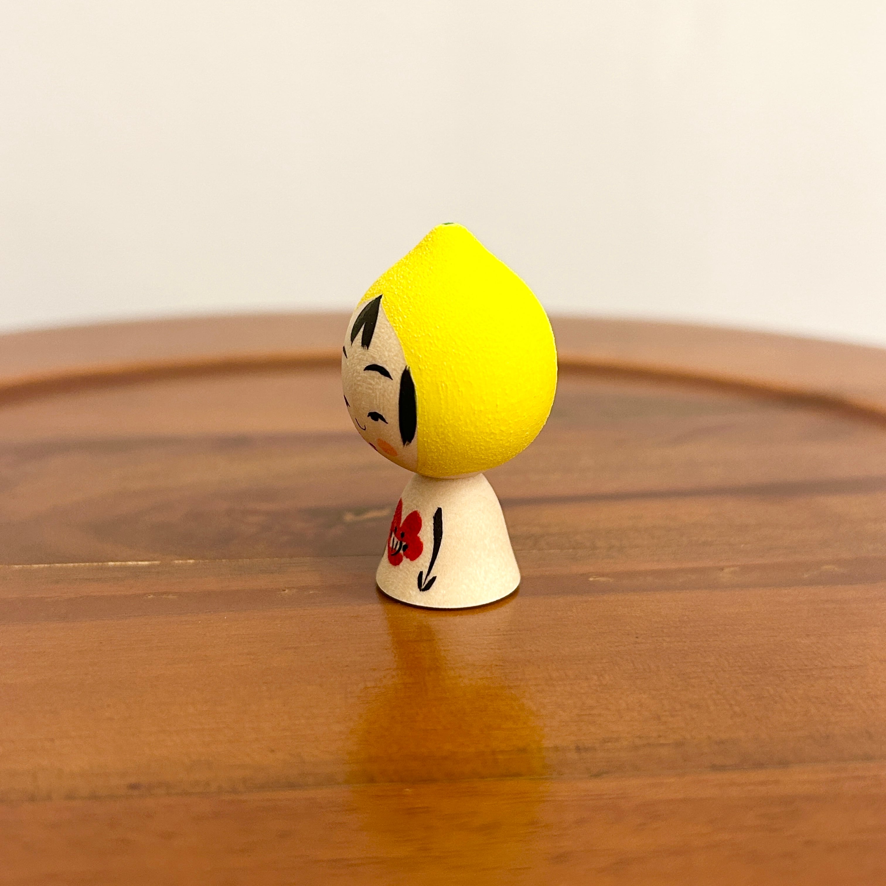 鈴木明工人：作並系】こけし レモン：1.2寸 3.5cm N6AS-225