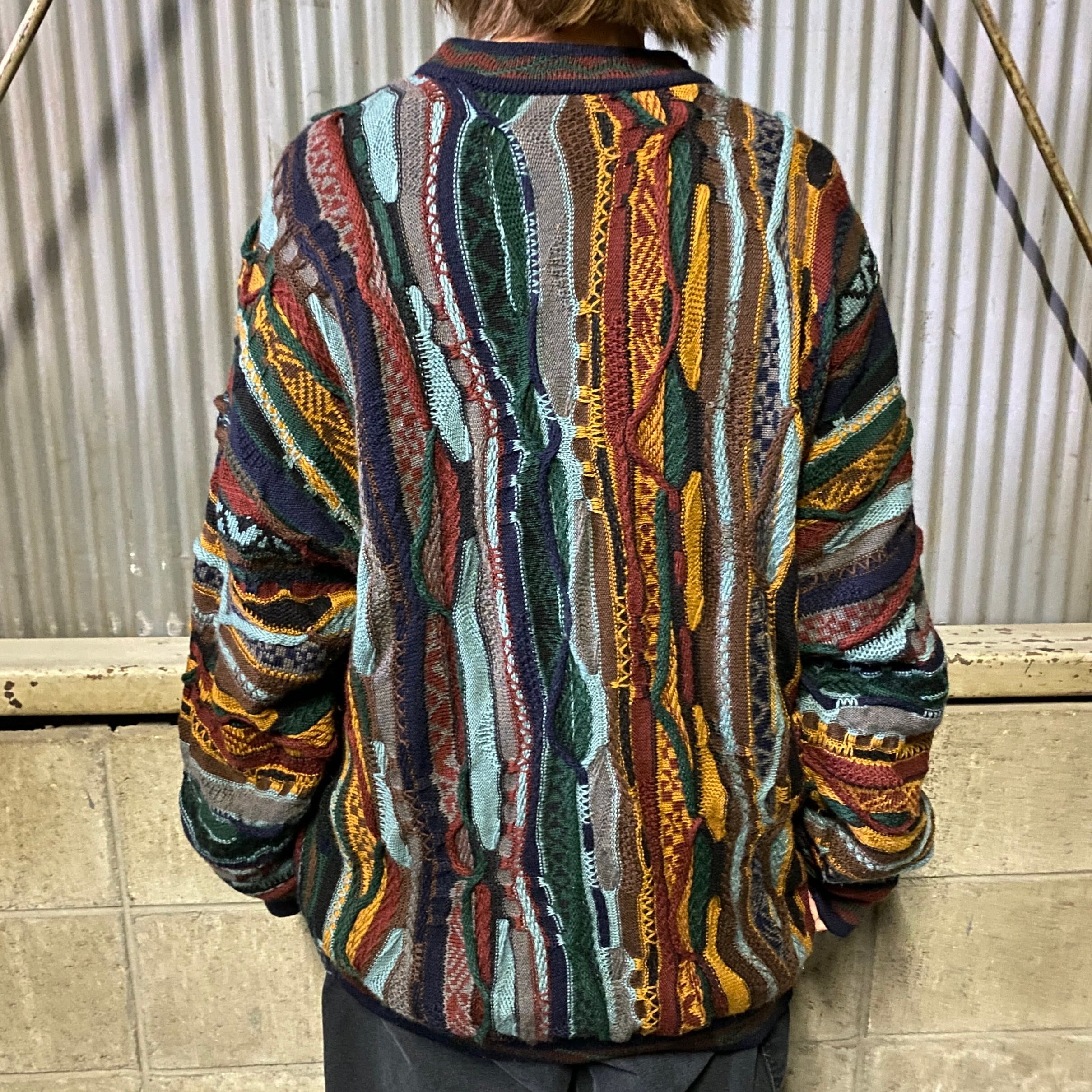 COOGI(クージー) 90S 3Dニットカーディガン メンズ トップス