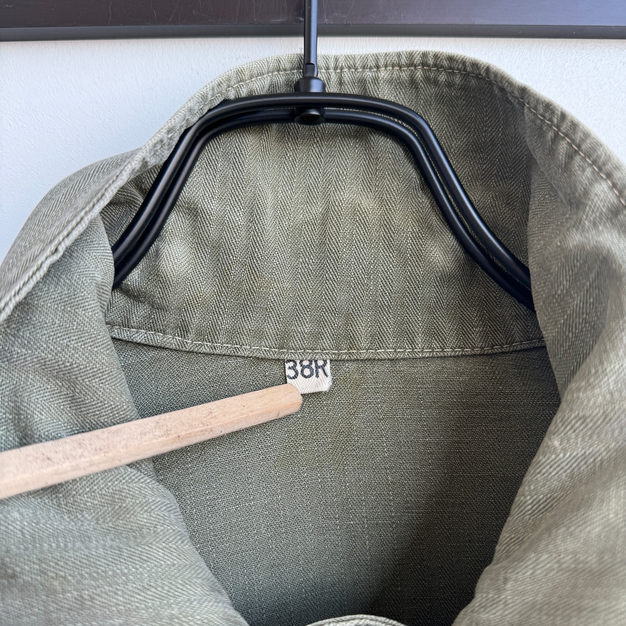 US Army M-43 HBT シャツジャケット 38R 40s 画像7