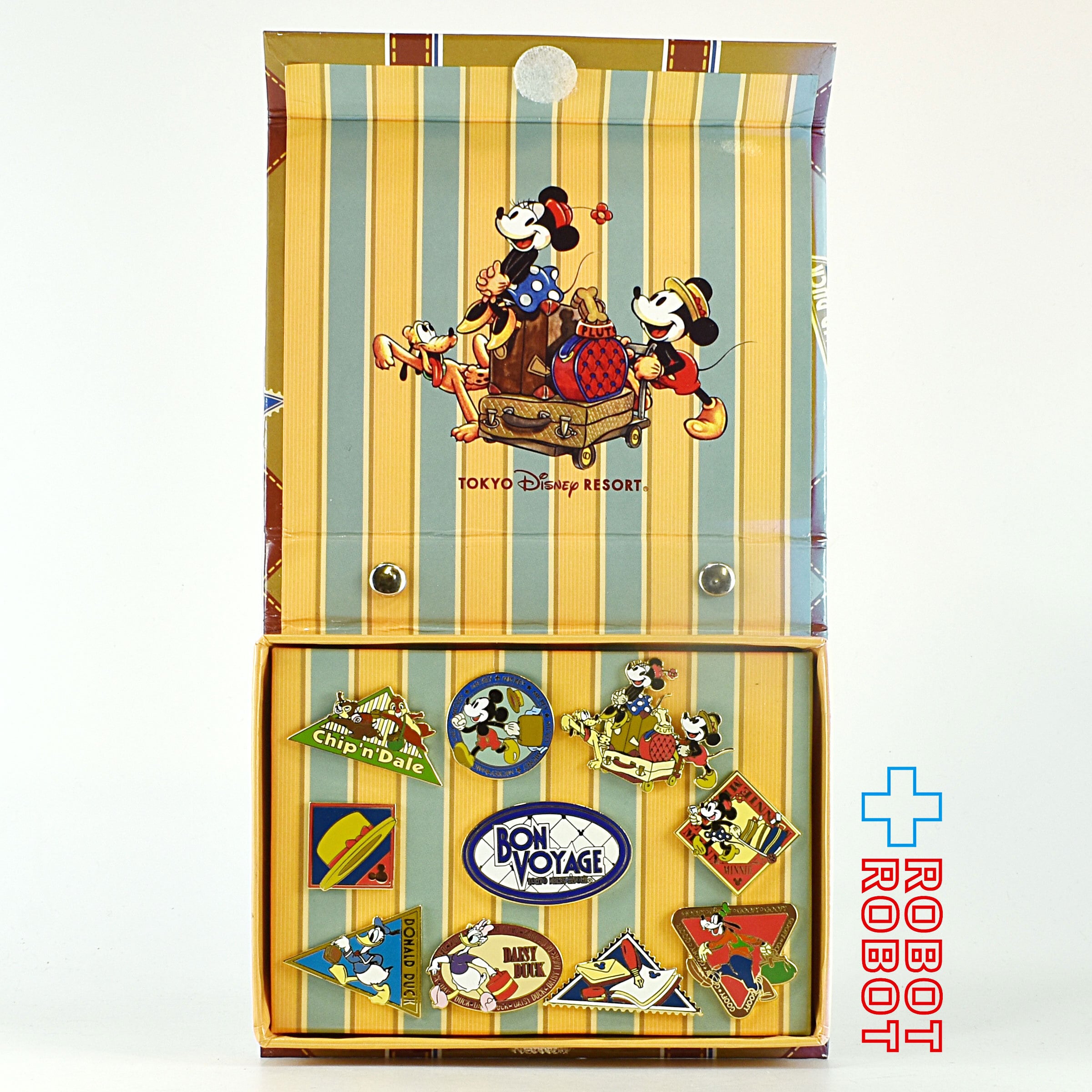 東京ディズニーリゾート ボン・ヴォヤージュ グランドオープン記念 ピンズ ディズニー TDR ボンボヤージュ トラベルバッグ型ボックス入り ピンズ