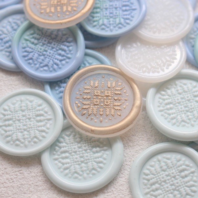 【遅日尋涼】Wax Seal Stamp│雪の結晶 / Snowflake【20mm】