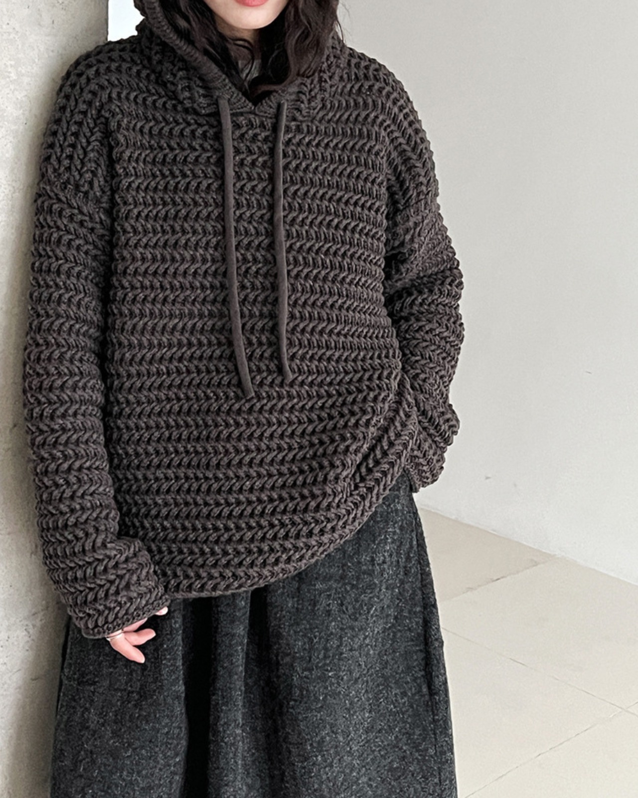 ローゲージフーディーニット 2color A0711 - 12