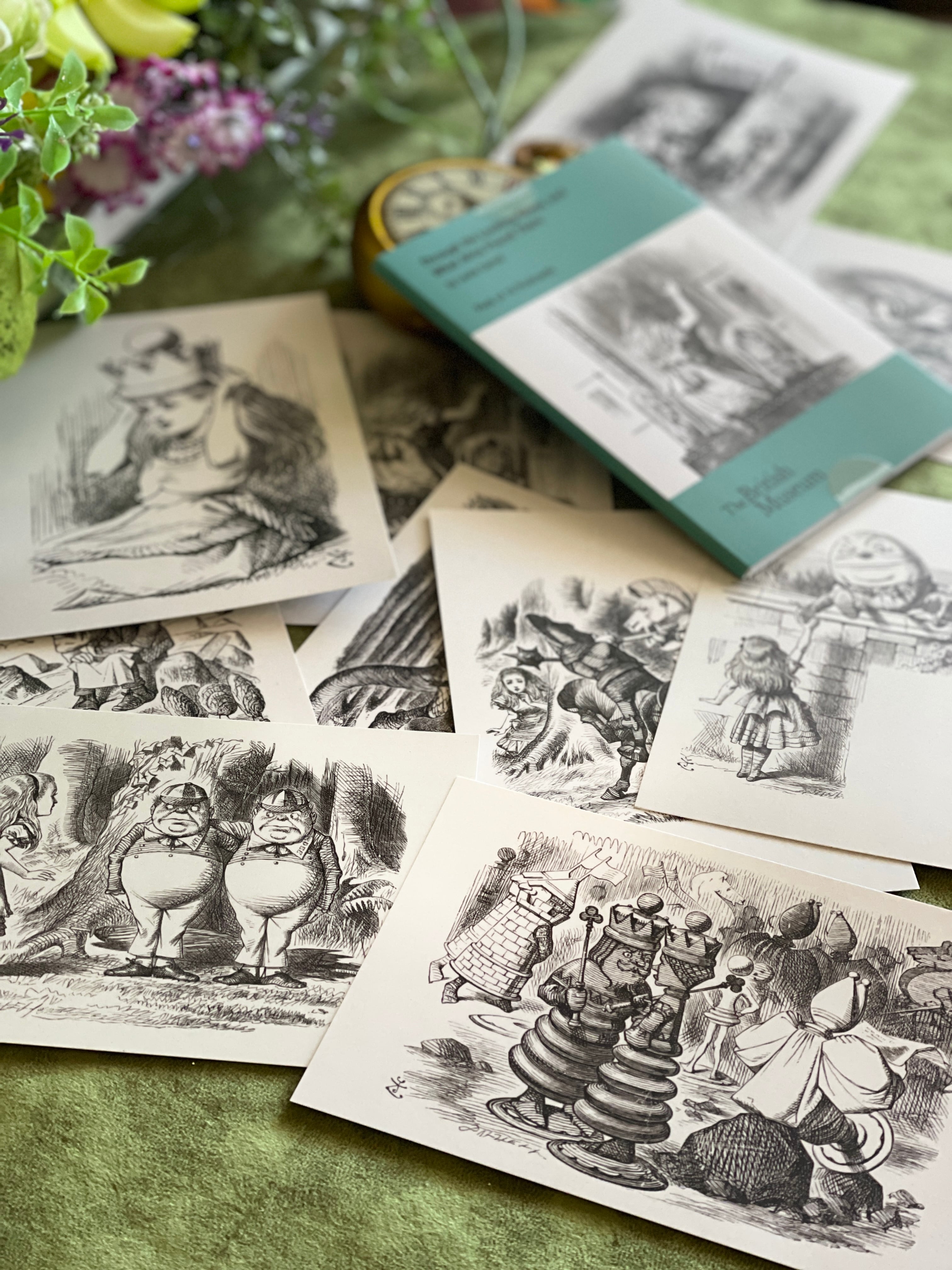 ◆鏡の国のアリス◆ ポストカードセット {British Museum} Alice in Wonderland イギリス製