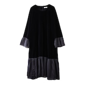 ベロア調 コントラスト ワンピース 60057