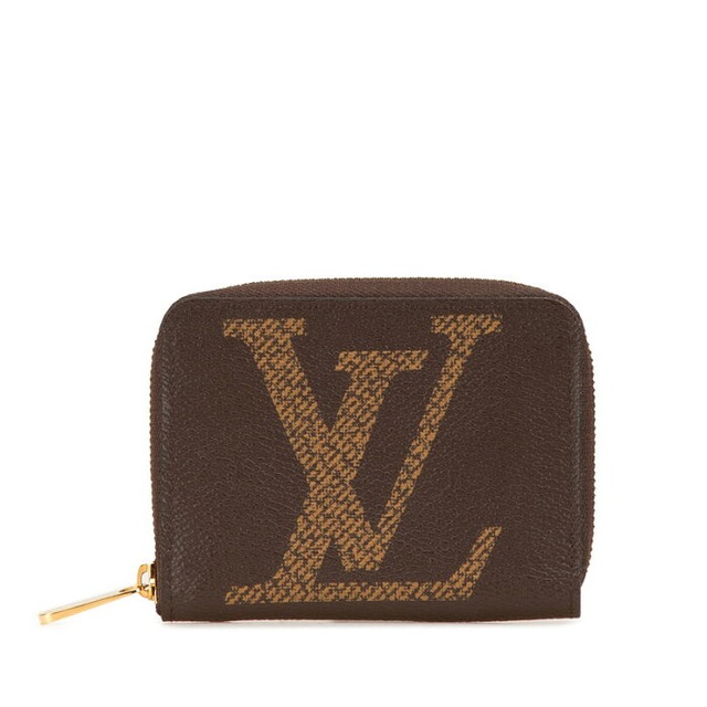 ルイ ヴィトン モノグラム ジャイアント ジッピー コインパース コインケース M69354 ブラウン PVC レザー レディース LOUIS VUITTON 【中古】