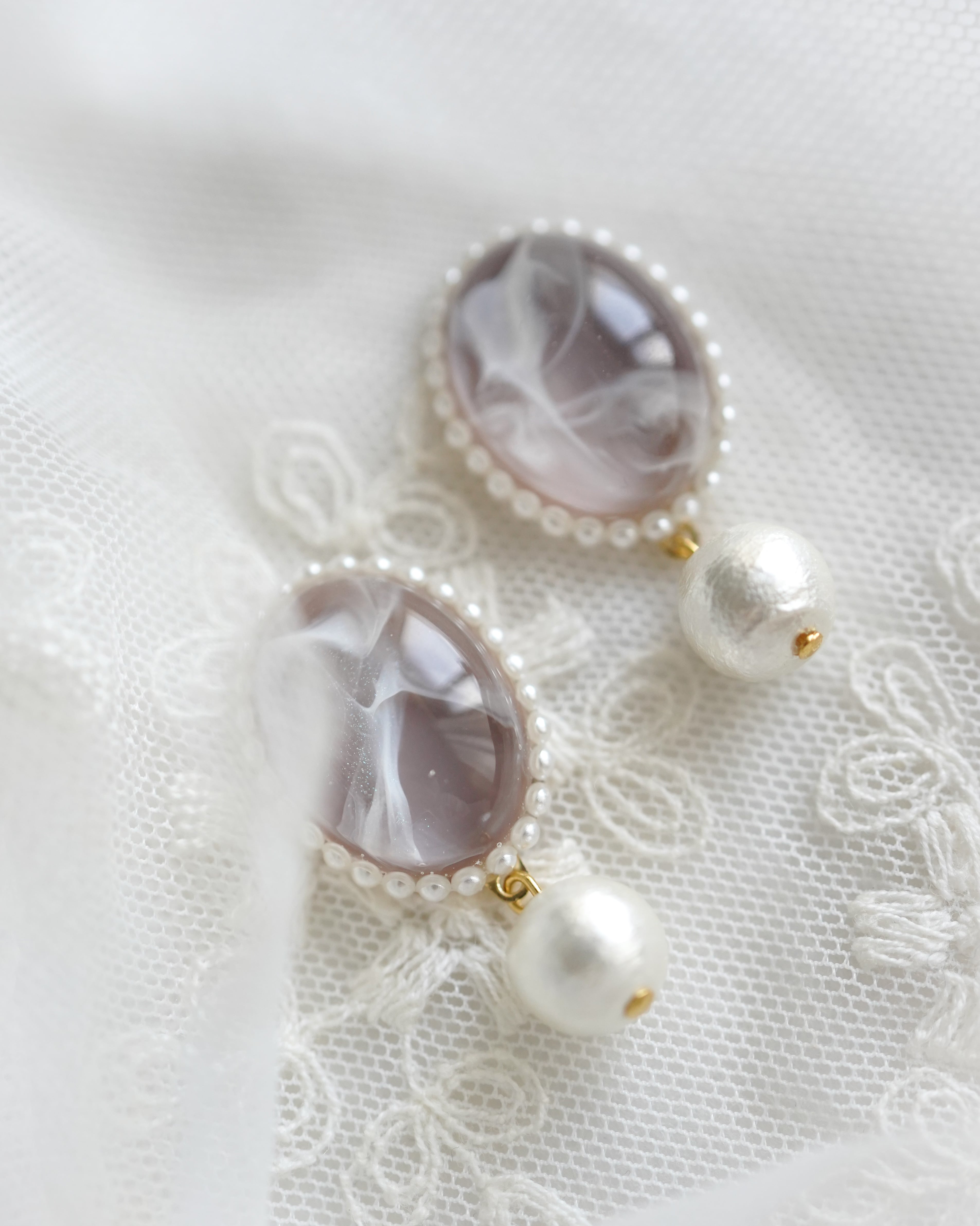 『 ホットココア 』耳飾り