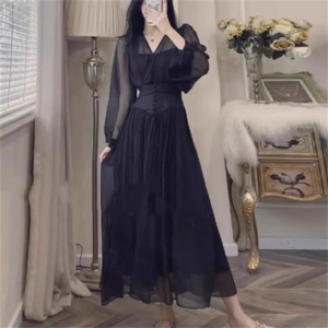 【送料無料】 ドレス 3色 ロングドレス ワンピース 衣装 パーティドレス カラードレス ロング マキシ 長袖 Vネック Aライン フレア 異素材切り替え ドッキング 透け感 シースルー 薄手生地 エレガント 可愛い 大人可愛い きれいめ シンプル カジュアル シック コンサバ 華やか 大人 上品 おしゃれ お洒落 主役級 こなれ感 高見え 高級感 無地 秋 レディース お出かけ 女子会 お呼ばれ 休日 お茶会 入学式 入園式 結婚式 二次会 パーティ 演奏会 ファッション コルセット風