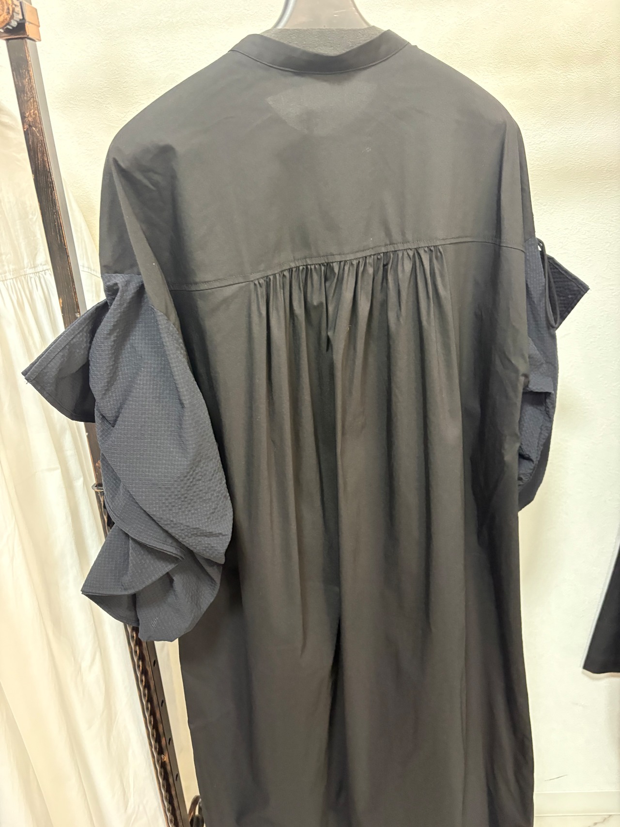 【レルビエ】ドロストスリーブシャツワンピース　52320