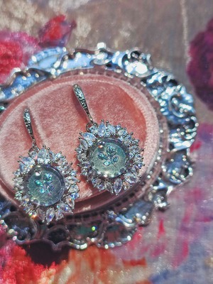 【SNOW QUEEN ROSE BOUQUET EARRING／（XX296） 】