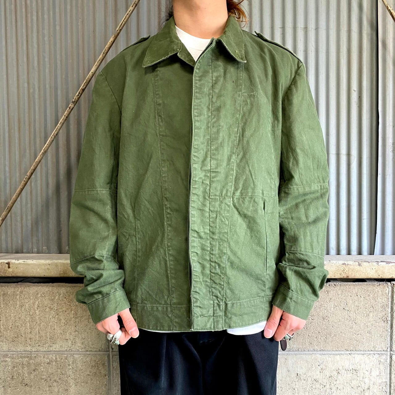 Aquascutum ミリタリーワークシャツジャケット カーキ/TW14 b4fc48a19e1164586420259af64f20