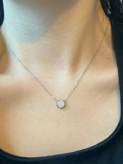 Circle stone necklace