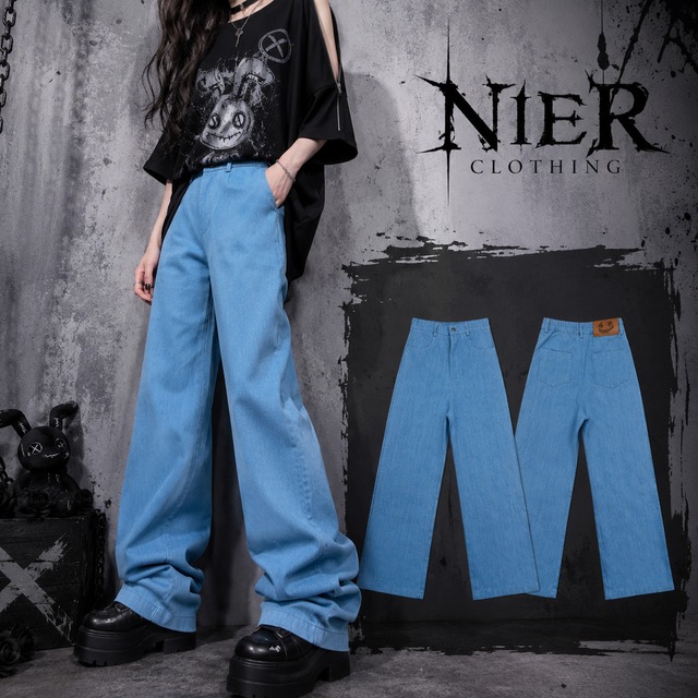 美脚×脚長4POCKET WIDE DENIM PANTS.