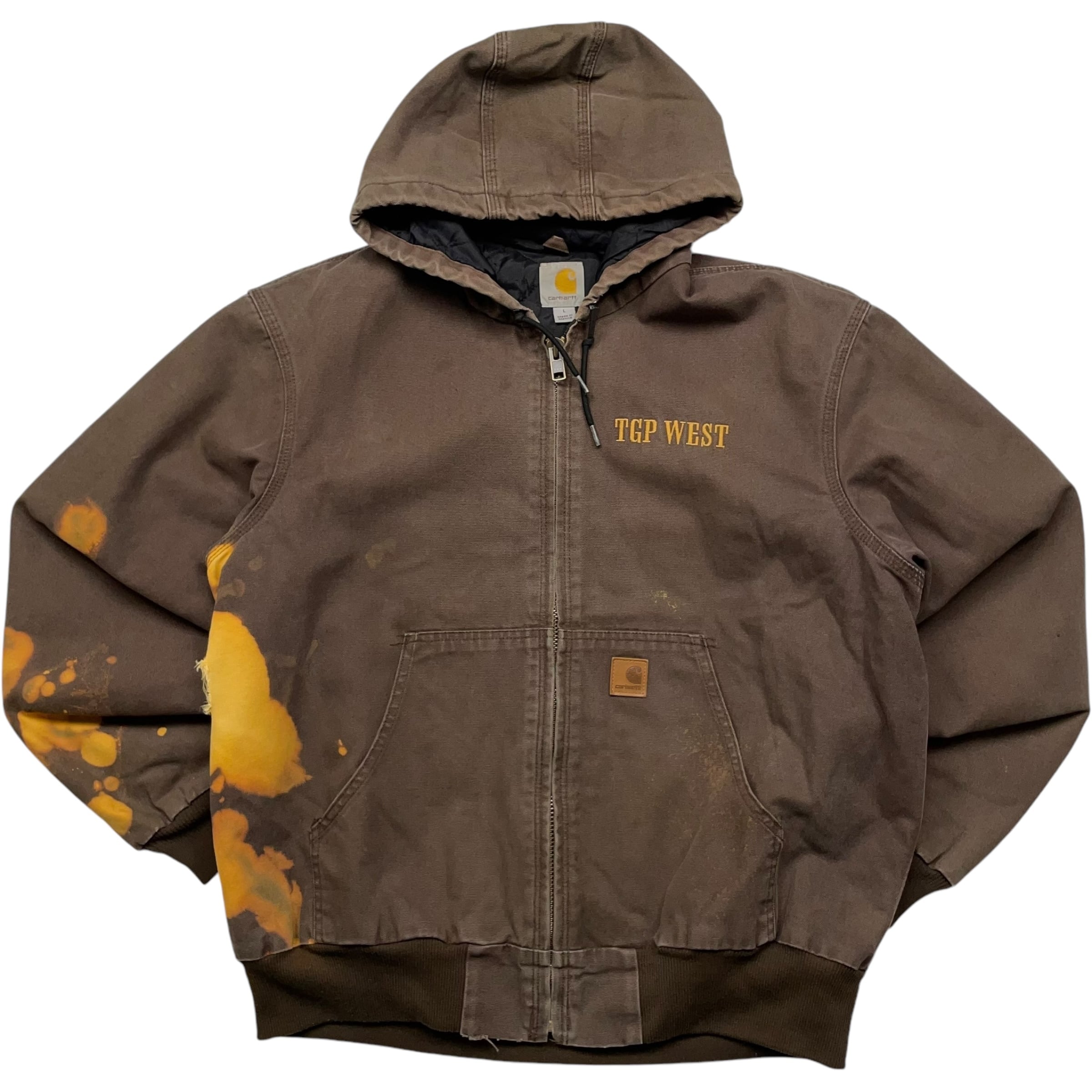 《L》 Carhartt カーハート アクティブジャケット ダックジャケット ワンポイント 企業ロゴ 刺繍デザイン no.4479