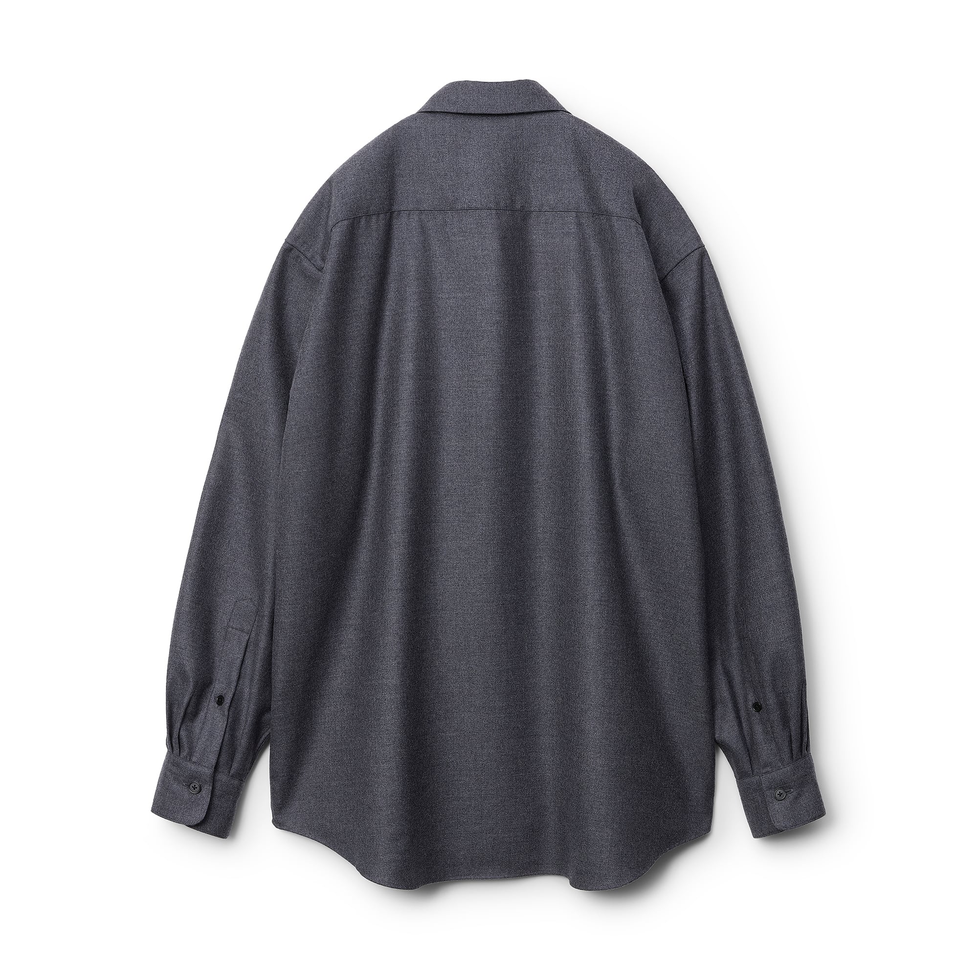 A.PRESSE for everyone Cashmere Regular Collar Shirt (CHARCOAL