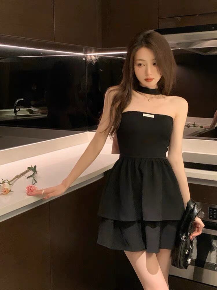 リボン付チューブトップワンピース G12CON0048