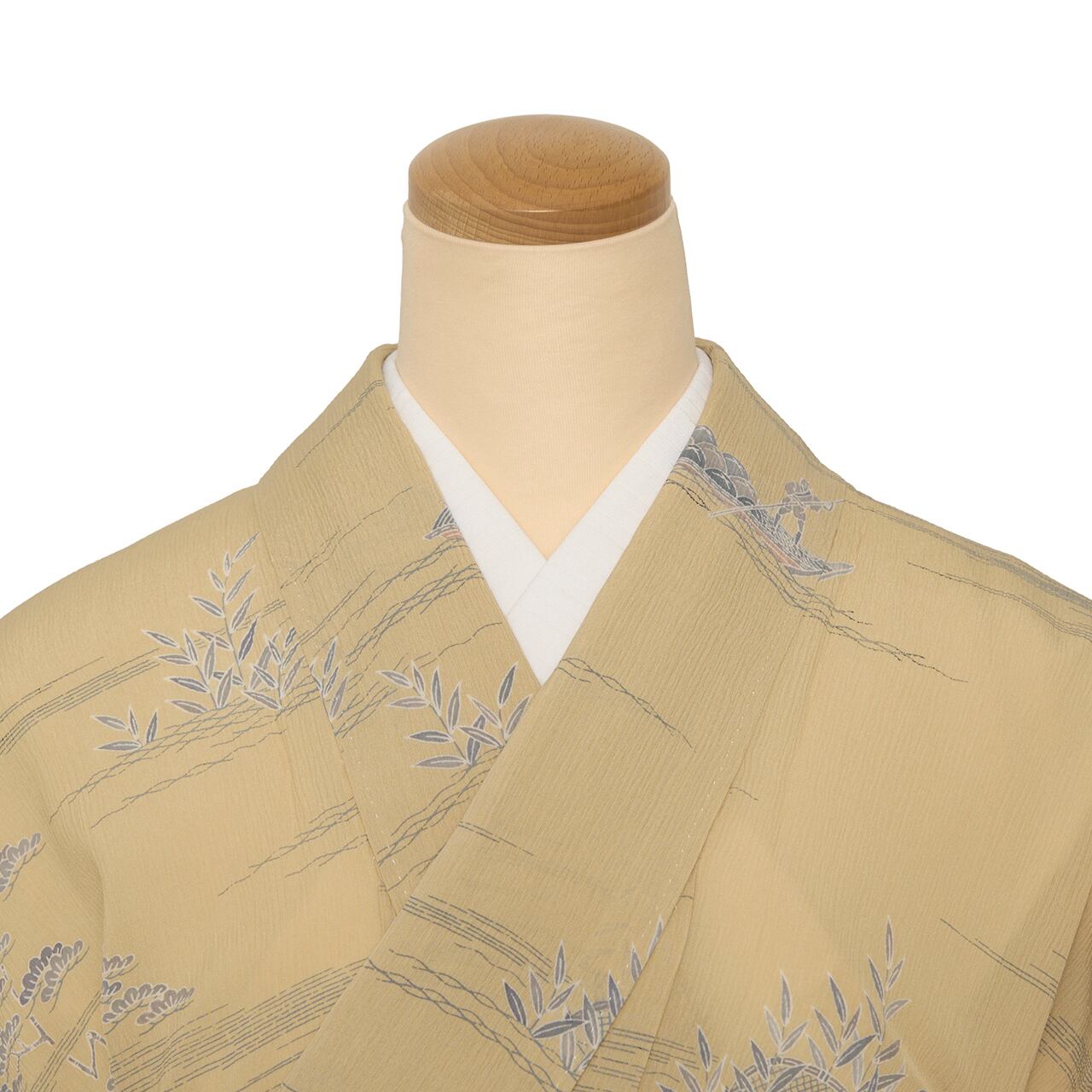 期間限定でお値下げびっくりのご奉仕です艶やかな現代モダン 逸品正絹お単衣 茶屋辻模様 手描友禅 絹ちぢみ単衣着物【中古】 | かわの屋