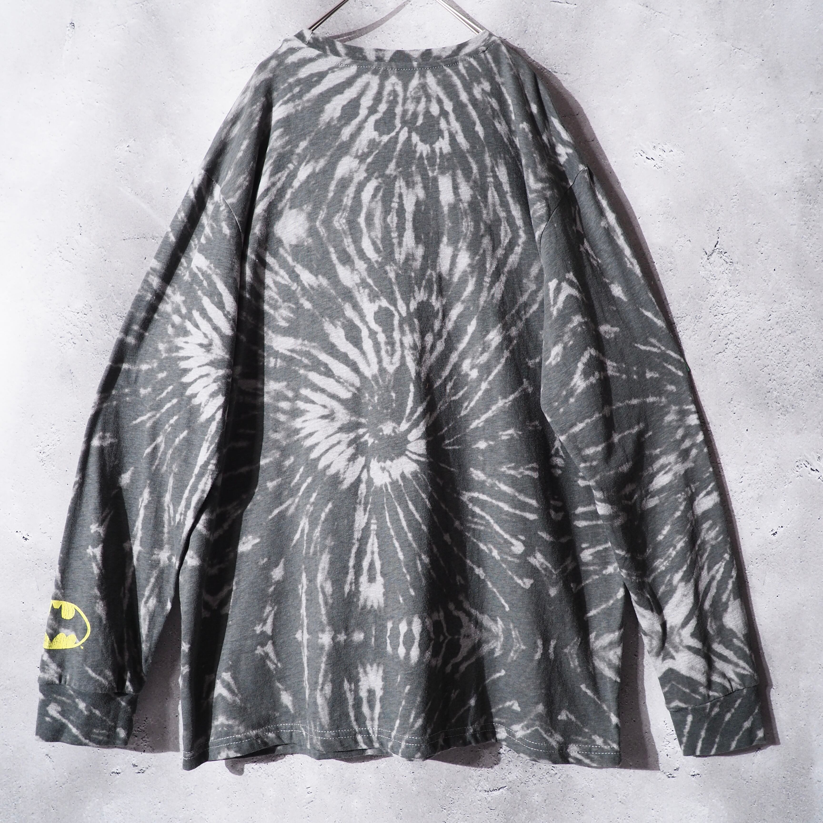 ” BATMAN ” Faint printed Tie dye dyeing long sleeve Tee