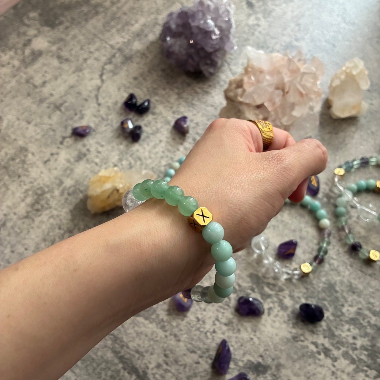 7/20まで✬国内便✬【OSTARA Amulet bracelet】GREEN DIALOGUE（グリーン・ダイアローグ）