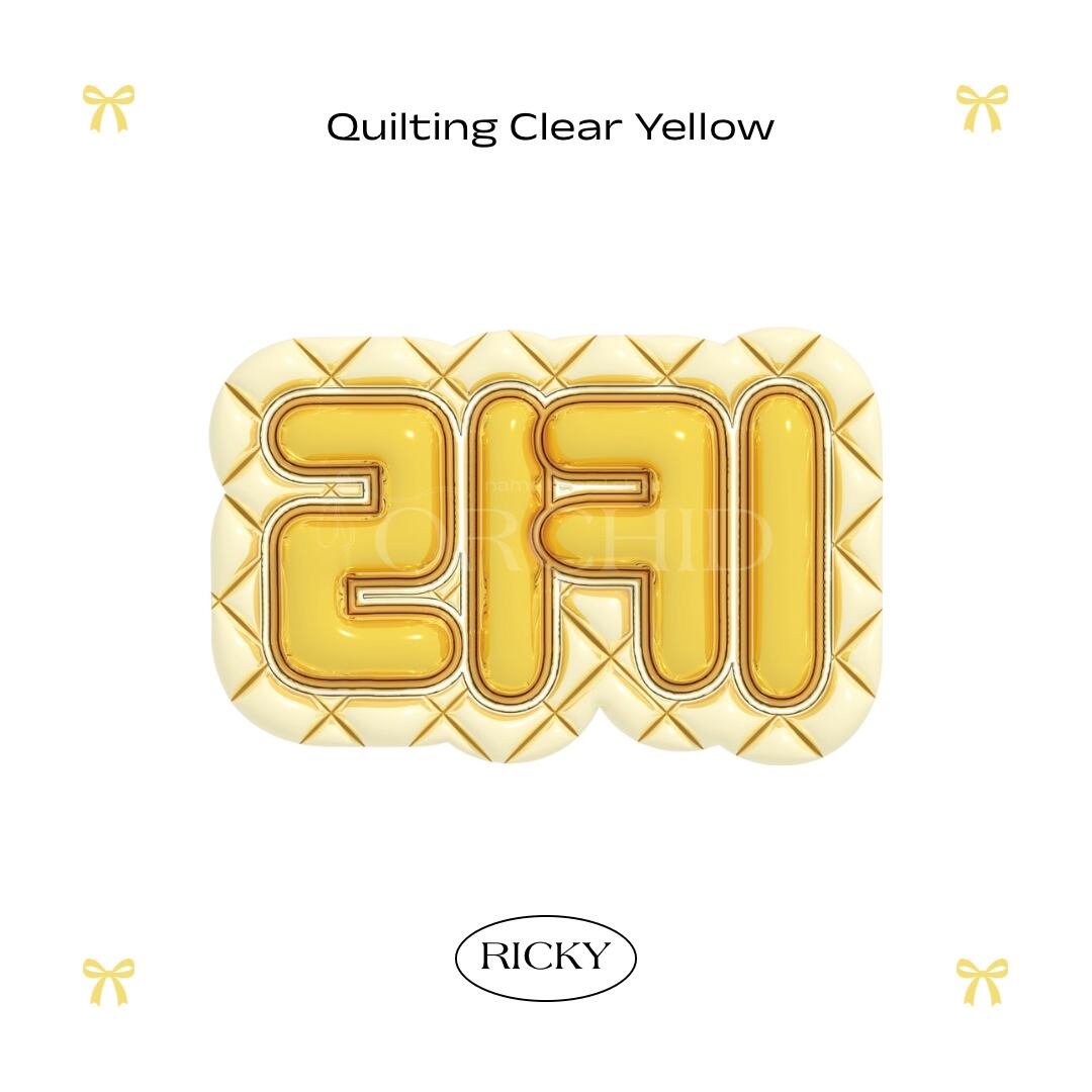Quilting Clear Yellow RICKY | name board shop ORCHID