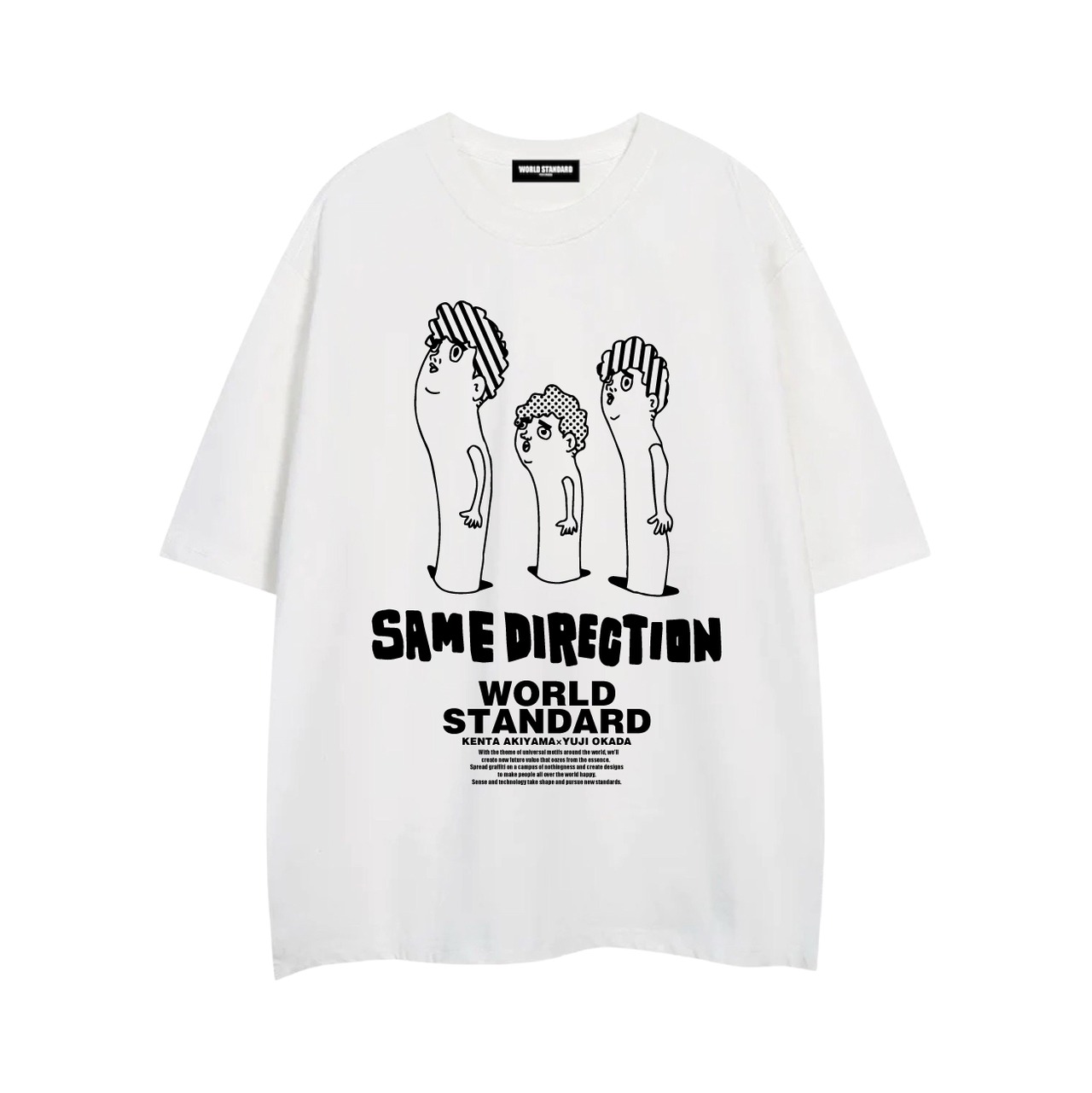 WORLD STANDARD×アキナ秋山コラボクルーネックプリントTシャツ/WSHT-116