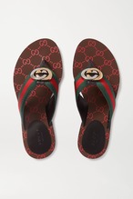 GUCCI　ストライプ　レザー　サンダル