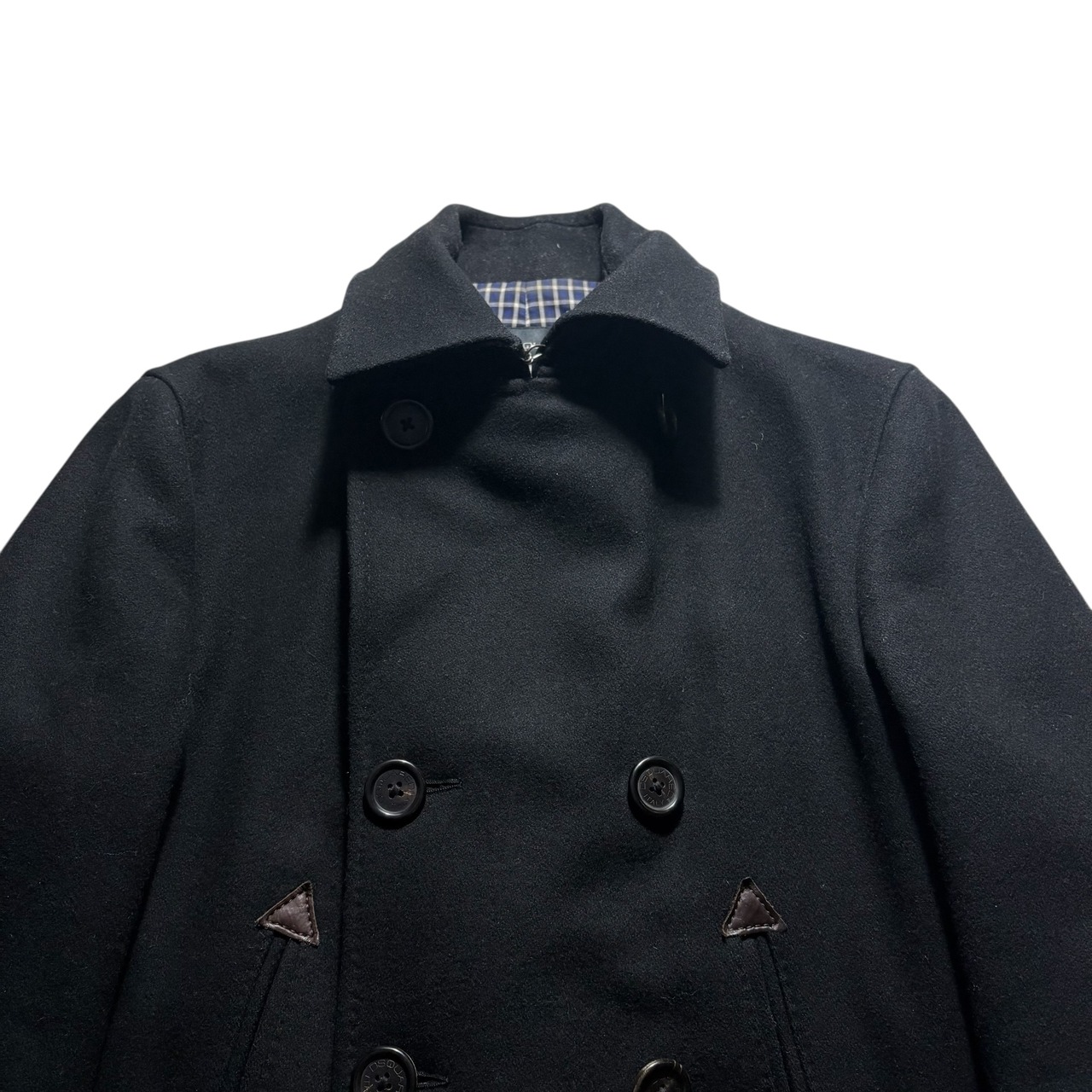 2011aw DSQUARED2 black melton wool pea coat