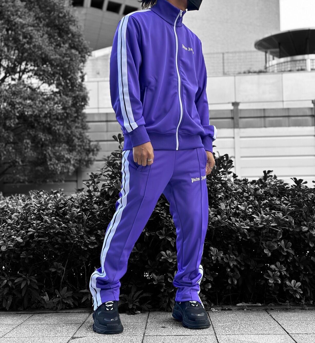 【Palm Angels】CLASSIC TRACK PANTS(PURPLE/WHITE) | AYIN