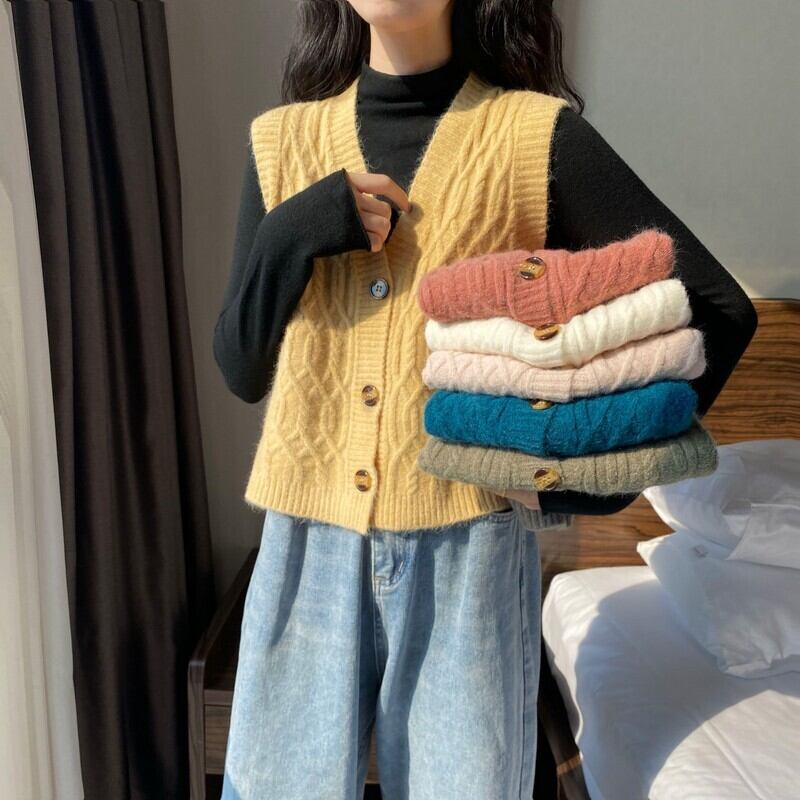 ニットスプリングオータムルーズノースリーブセーター 春物 秋物 1号婦人78210401130