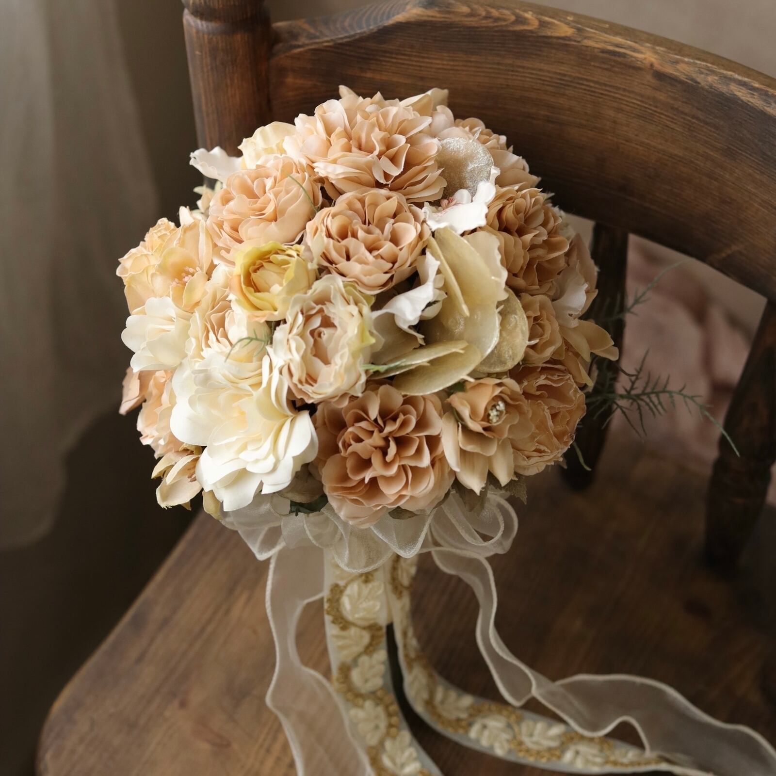 ローズのラウンドブーケ♡ウェディングブーケNo.1064