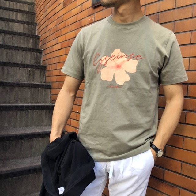SSEINSE(センス)ロゴワッペン×プリントTシャツ