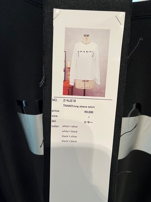 トラノイ  TRANOI TRANOI.long sleeve tshirt