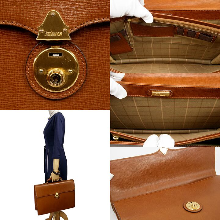 【美品】【廃盤】BURBERRY　コゲ茶　ビジネスバッグ　バーバリー BURBERRY - 新品 バーバリー BURBERRY ブリーフケース ダーク